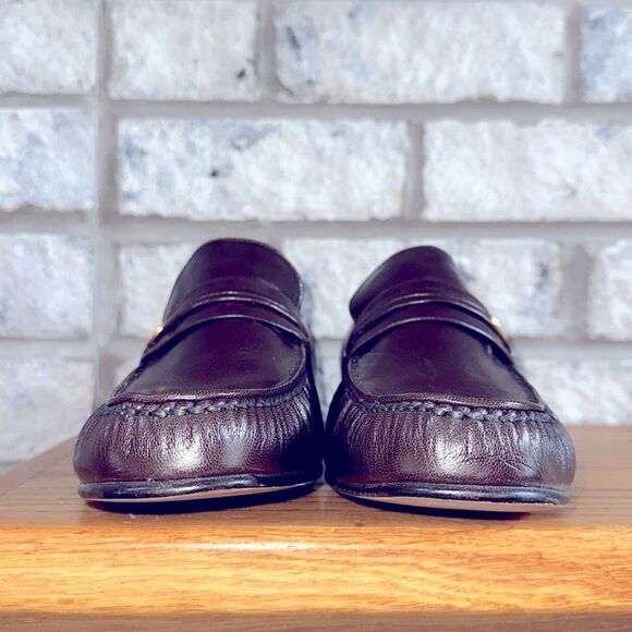 Barclay 11 Chestnut Brown Genuine Leather Dress Slip on Shoes Loafers - Picture 2 of 12